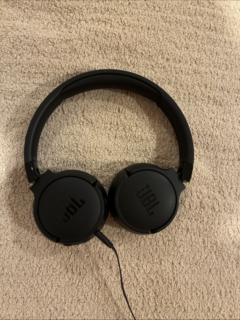 JBL Black On-Ear Wired Headphones with Foldable Design